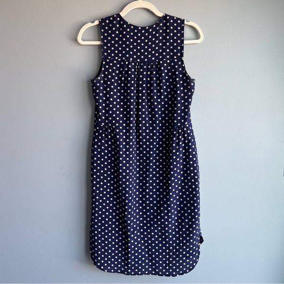 Madewell Navy Dot Shirt Dress - Picture 3 of 3